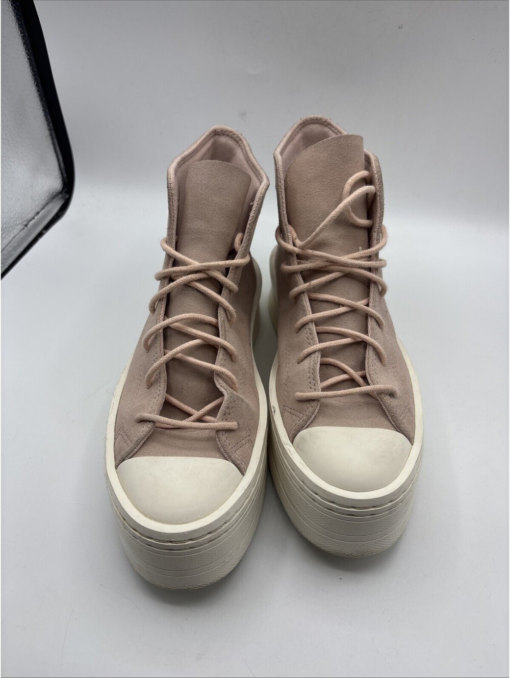 Converse All Star Women's  Size 8 Modern Lift Mono Suede Platform Sneak Rose - Picture 2 of 9